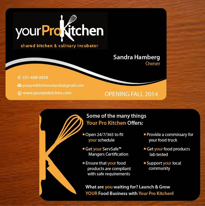 Business Card Design by Joy16589 for Your Pro Kitchen Orlando | Design #3887656