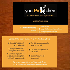 Business Card Design by Joy16589 for Your Pro Kitchen Orlando | Design: #3888115
