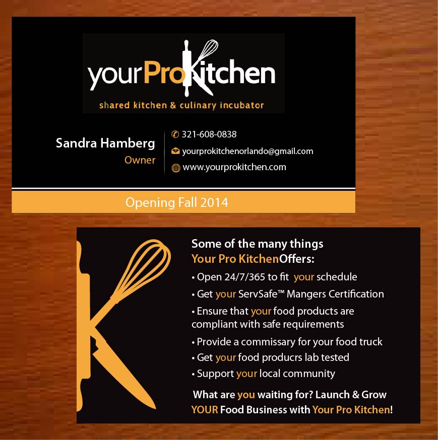 Business Card Design by Joy16589 for Your Pro Kitchen Orlando | Design #3888118