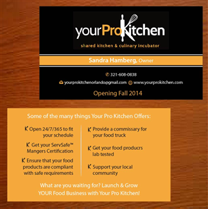 Business Card Design by Joy16589 for Your Pro Kitchen Orlando | Design: #3888128