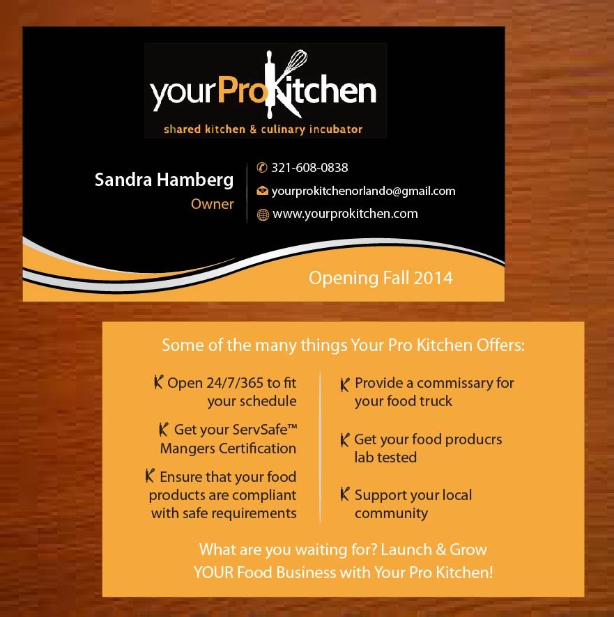 Business Card Design by Joy16589 for Your Pro Kitchen Orlando | Design #3888135