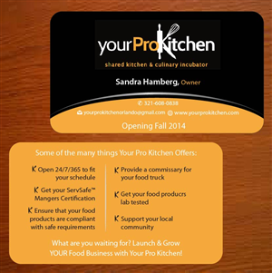 Business Card Design by Joy16589 for Your Pro Kitchen Orlando | Design: #3888148