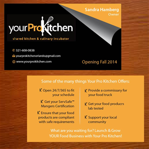 Business Card Design by Joy16589 for Your Pro Kitchen Orlando | Design: #3888157