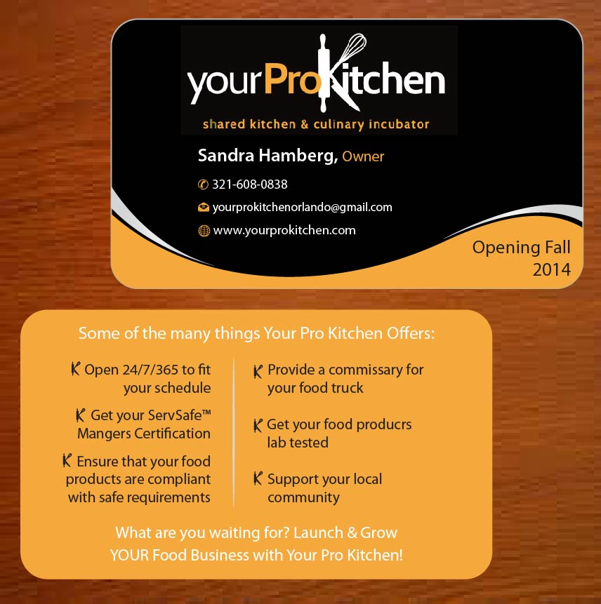 Design de Carte de Visite par Joy16589 pour Your Pro Kitchen Orlando | Design #3888184