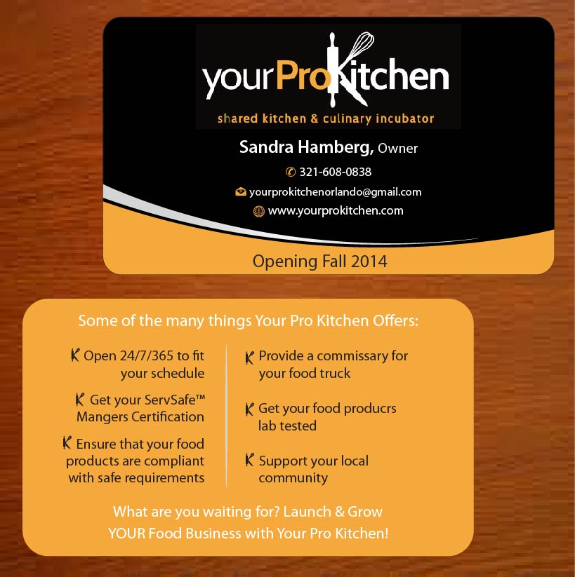 Design de Carte de Visite par Joy16589 pour Your Pro Kitchen Orlando | Design #3888208