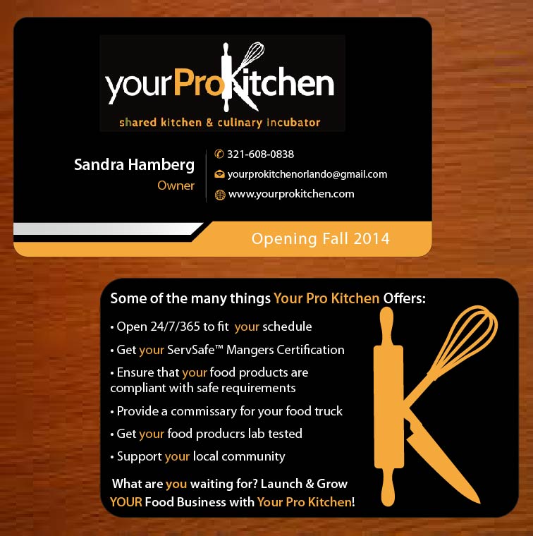 Design de Carte de Visite par Joy16589 pour Your Pro Kitchen Orlando | Design #3888210