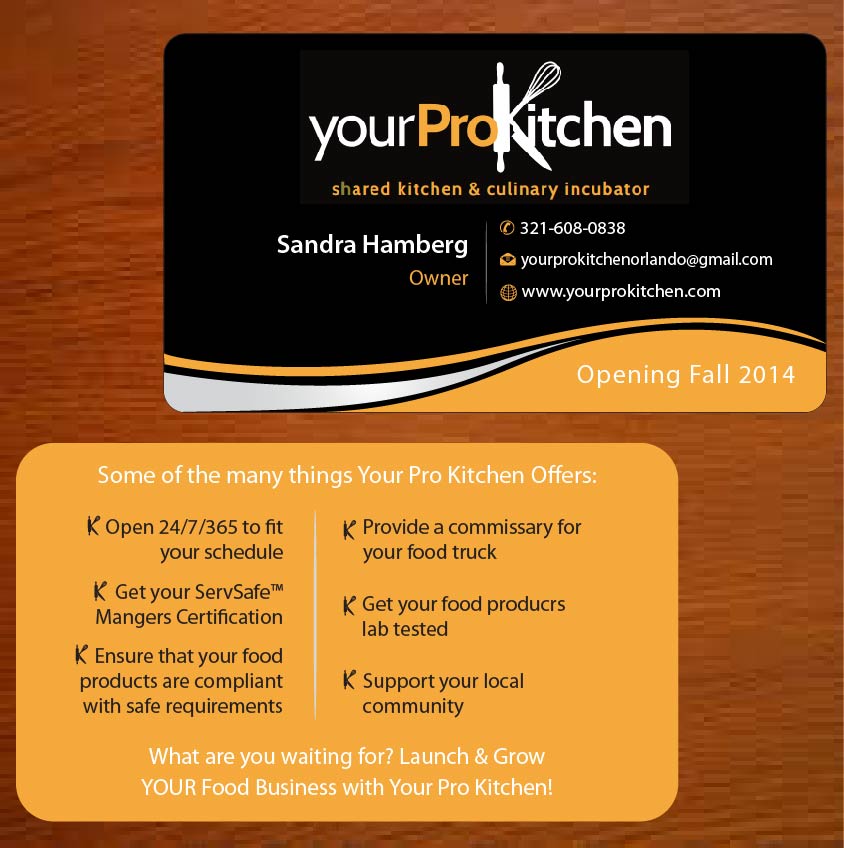 Design de Carte de Visite par Joy16589 pour Your Pro Kitchen Orlando | Design #3888216