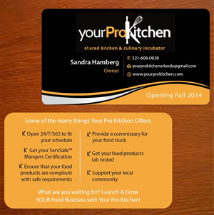 Business Card Design by Joy16589 for Your Pro Kitchen Orlando | Design: #3888216