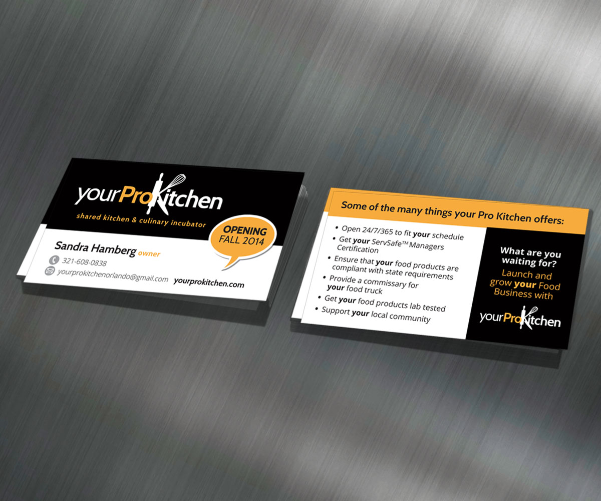 Diseño de Tarjeta de Presentación por quiddity para Your Pro Kitchen Orlando | Diseño #3889721