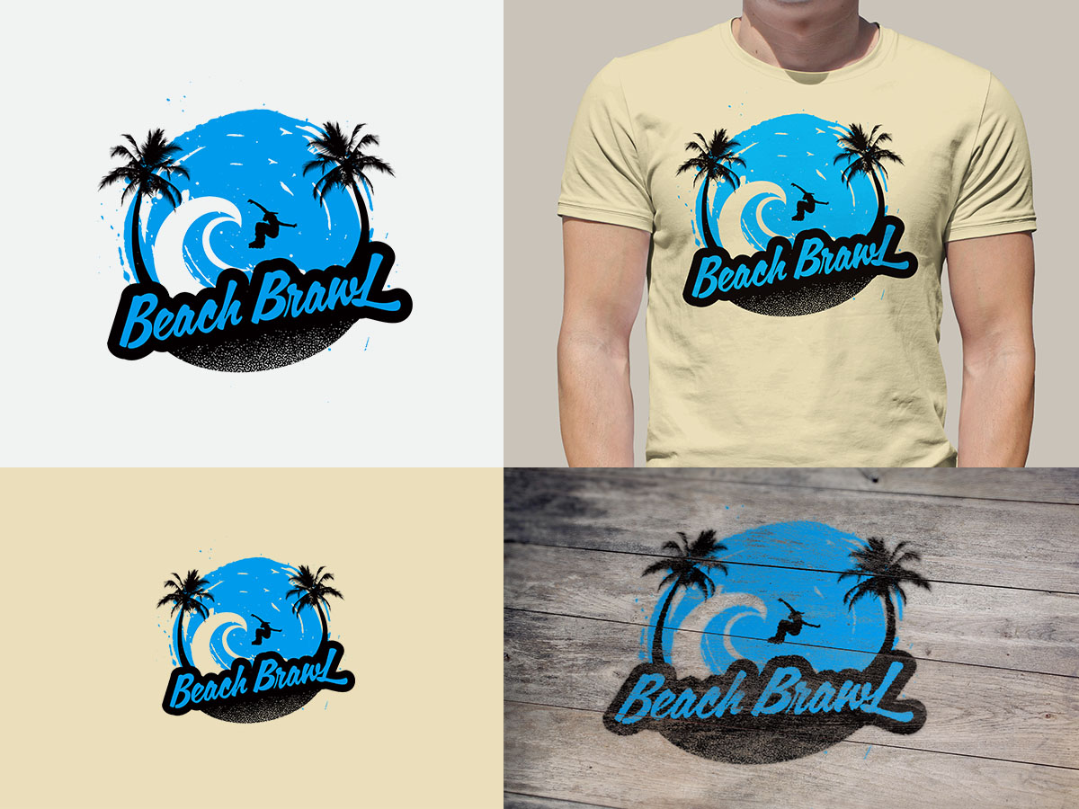 Logo Design by denuj for Gold Coast Derby Grrls ~ Project Manager Beach Brawl | Design #4063849