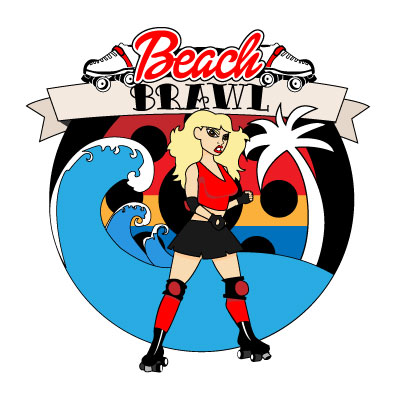 Logo-Design von NiteOwl Designs für Gold Coast Derby Grrls ~ Project Manager Beach Brawl | Design #3942010
