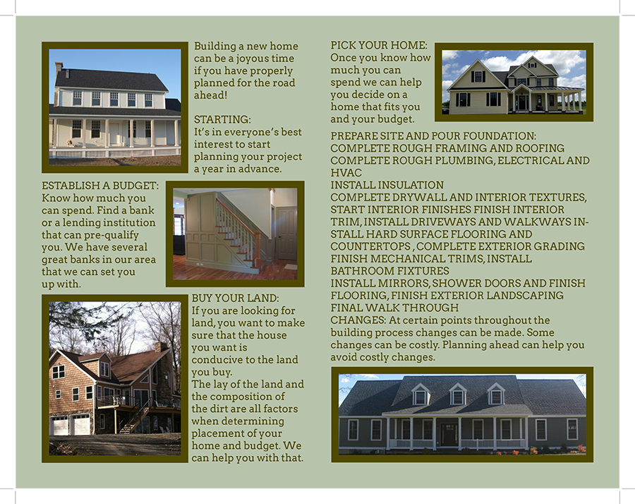 Brochure Design by Hunter Graphics for Wolfe Builders | Design #3892475