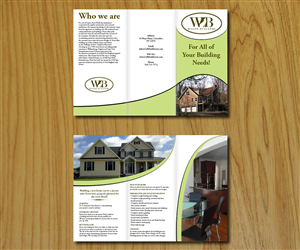 Brochure Design by luke9900 for Wolfe Builders | Design #3882927