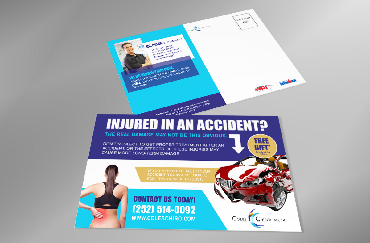 Postcard Design by Kburks for Coles Chiropractic Center, PLLC | Design #3932289