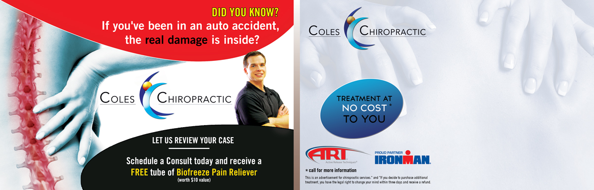 Postcard Design by UrbainFX for Coles Chiropractic Center, PLLC | Design #3936598