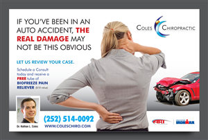 Design de Carte Postale par rkailas pour Coles Chiropractic Center, PLLC | Design : #3934250
