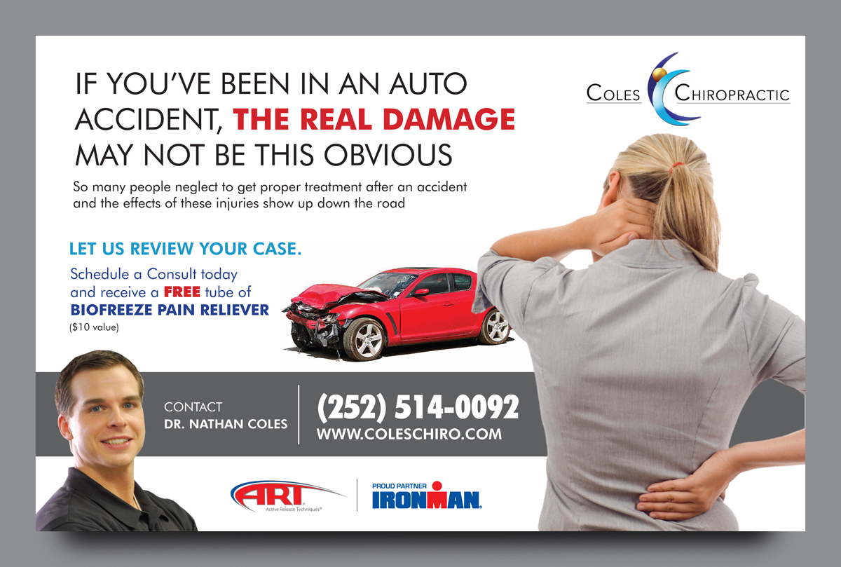 Postcard Design by rkailas for Coles Chiropractic Center, PLLC | Design #3934265