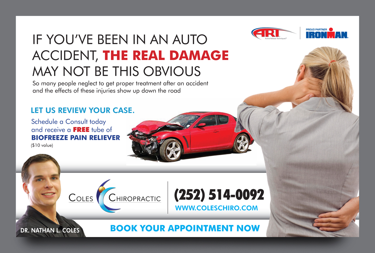 Postcard Design by rkailas for Coles Chiropractic Center, PLLC | Design #3934269