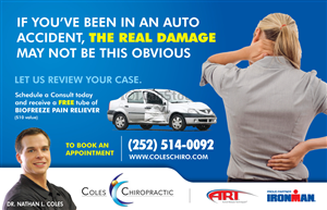 Design de Carte Postale par rkailas pour Coles Chiropractic Center, PLLC | Design : #3934762