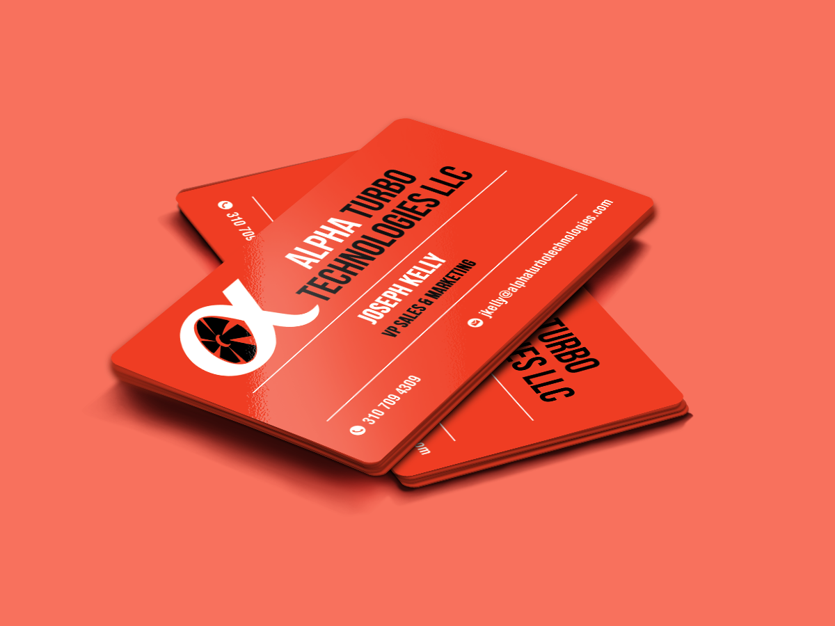 Design de Carte de Visite par Sajin pour Alpha Turbo Technologies | Design #3929500