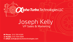 Business Card Design by Razzvan for Alpha Turbo Technologies | Design: #3935704