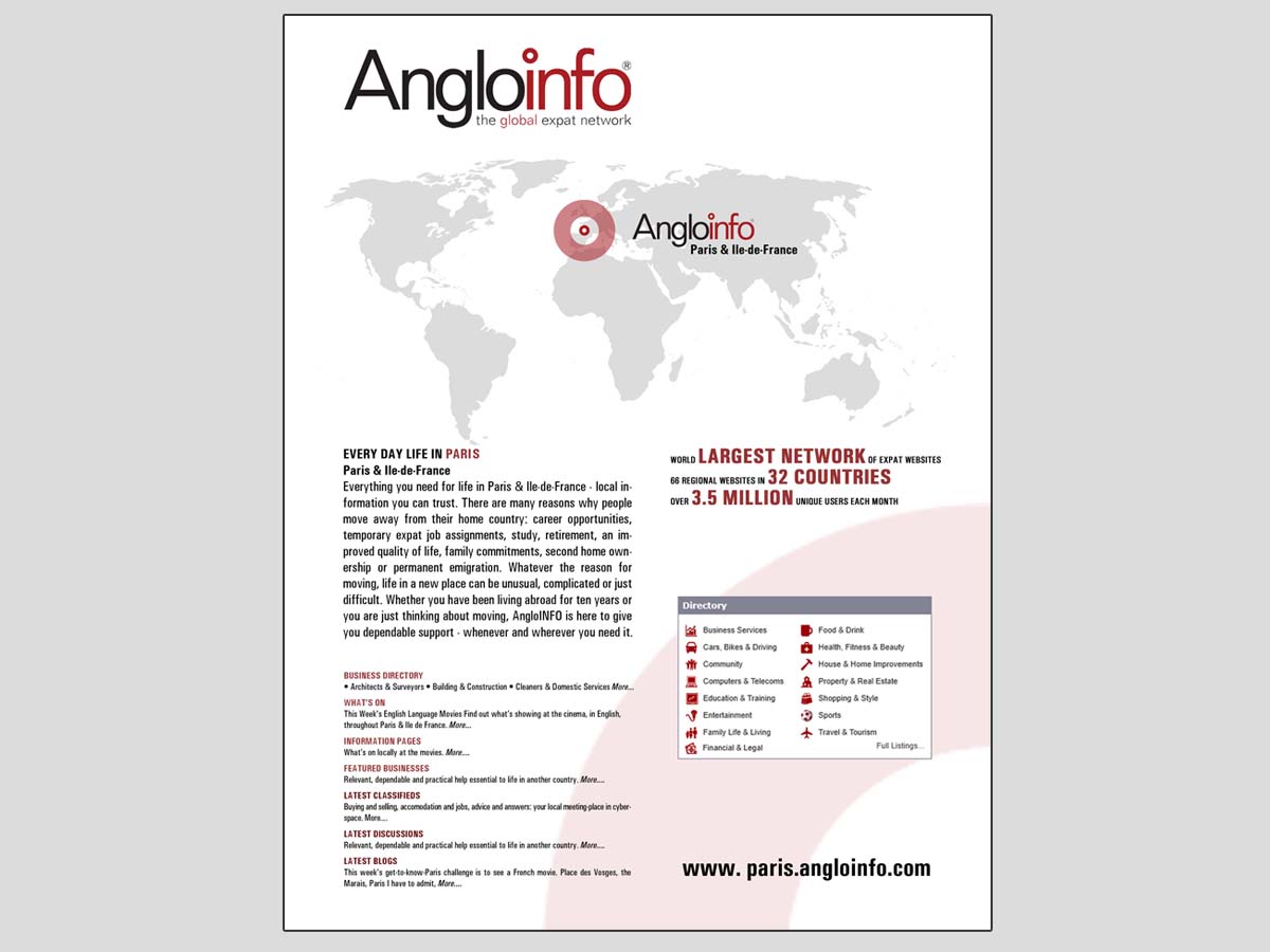 Advertisement Design by GliderGraphx for AngloINFO | Design #1080251
