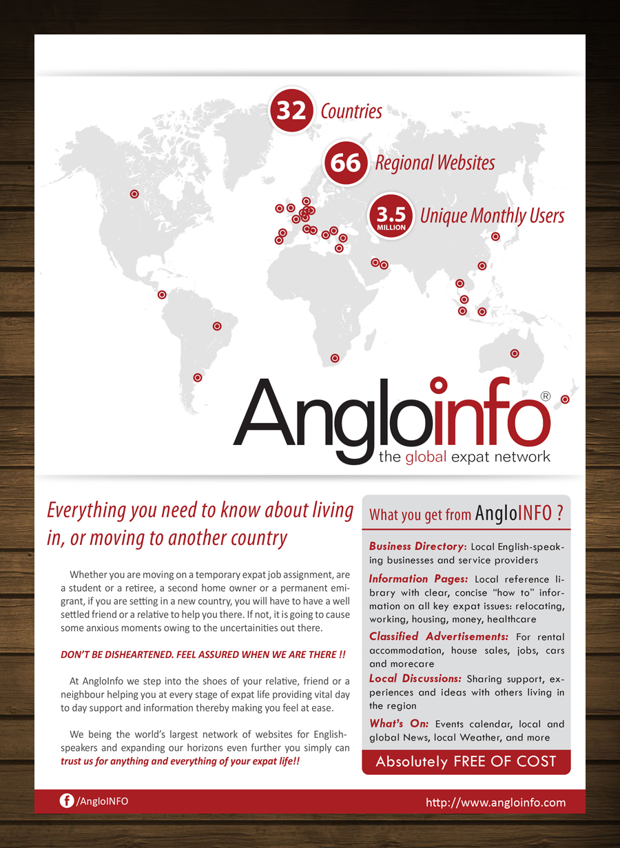 Design Publicitaire par Purpletouch pour AngloINFO | Design #1062810