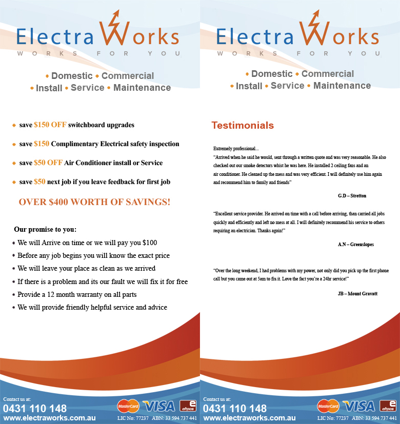 Diseño de Flyer por Migabytes para ElectraWorks | Diseño #4164956