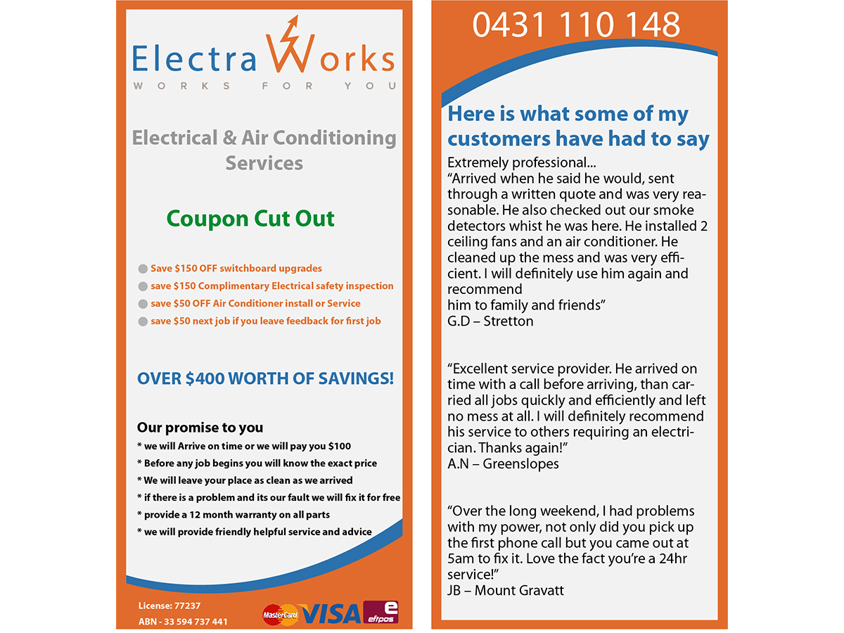 Flyer Design by milon-howlader for ElectraWorks | Design #4164619