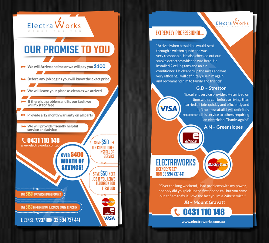 Flyer Design by ESolz Technologies for ElectraWorks | Design #4165818