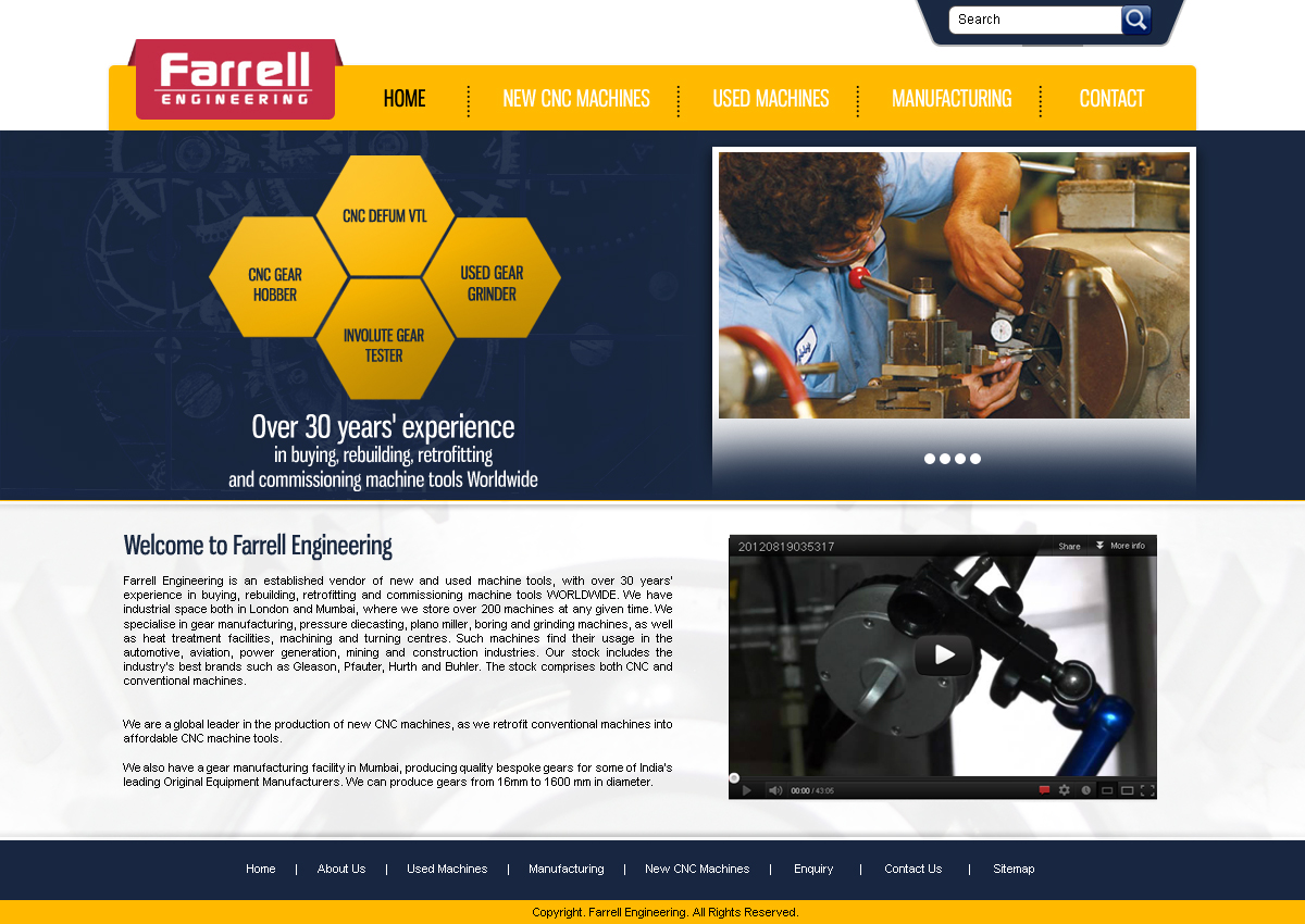 Web Design by webwinner for Farrell Engineering Ltd | Design #1074130