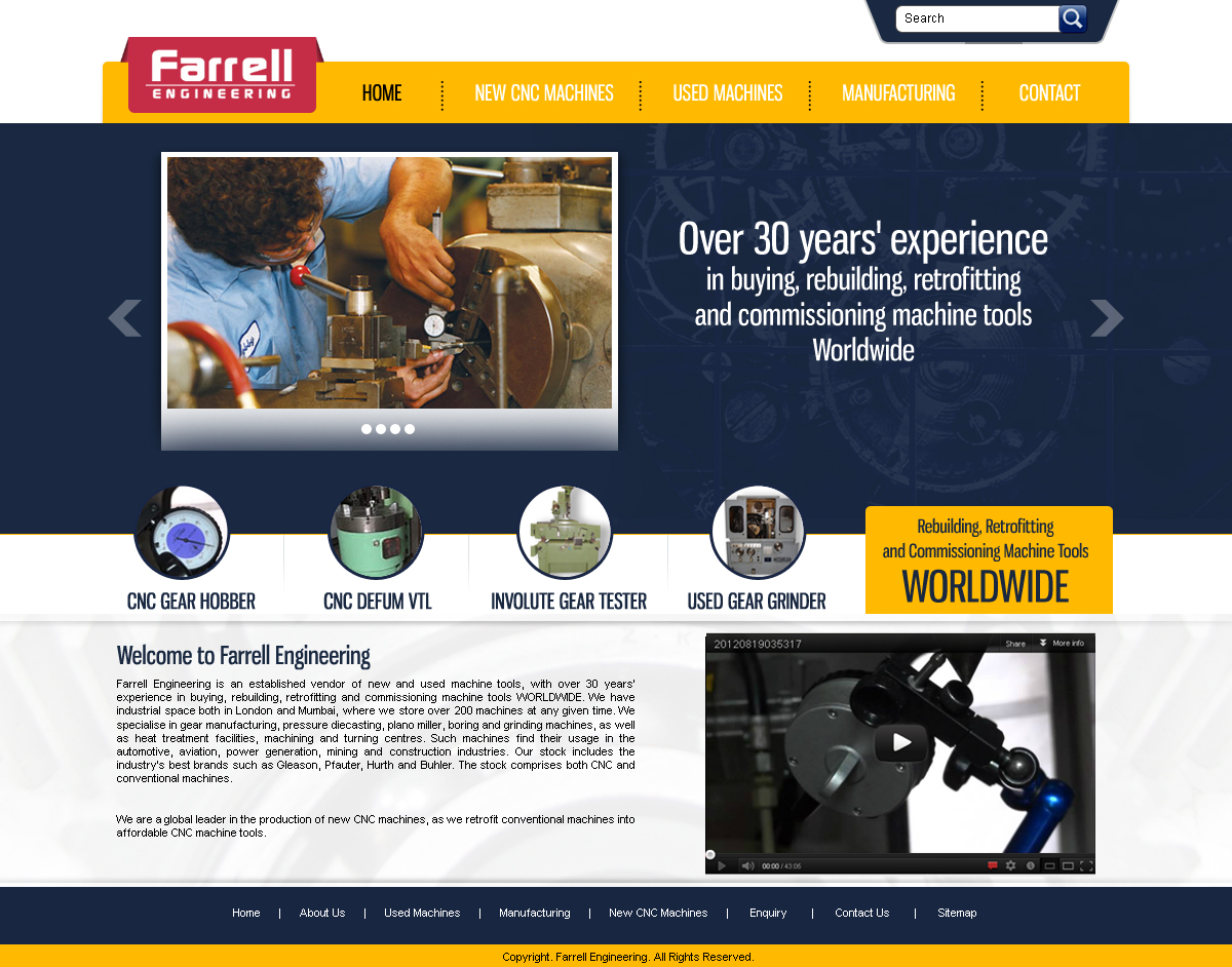 Web Design par webwinner pour Farrell Engineering Ltd | Design #1074132