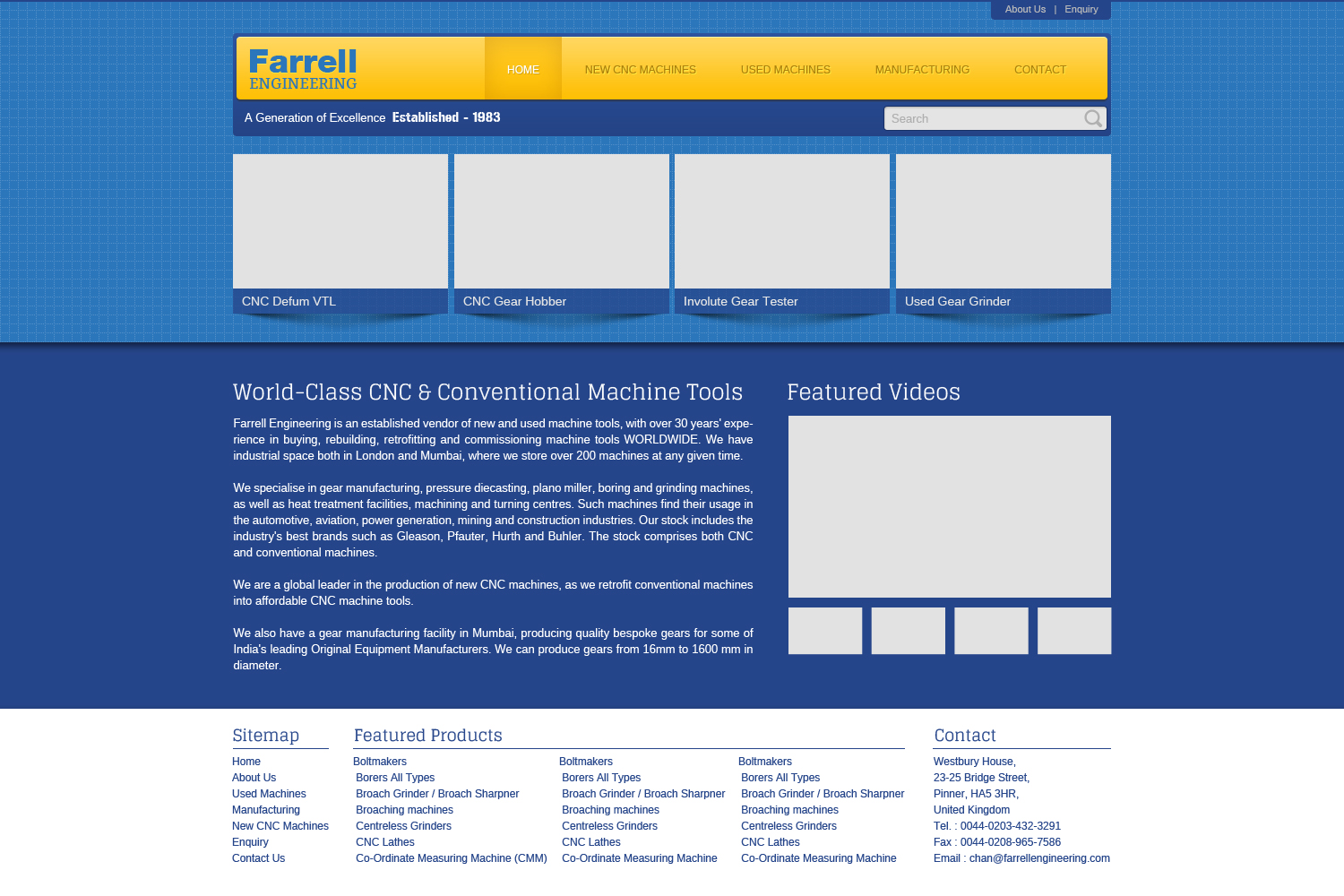 Web Design par Tebu Kurian pour Farrell Engineering Ltd | Design #1055007