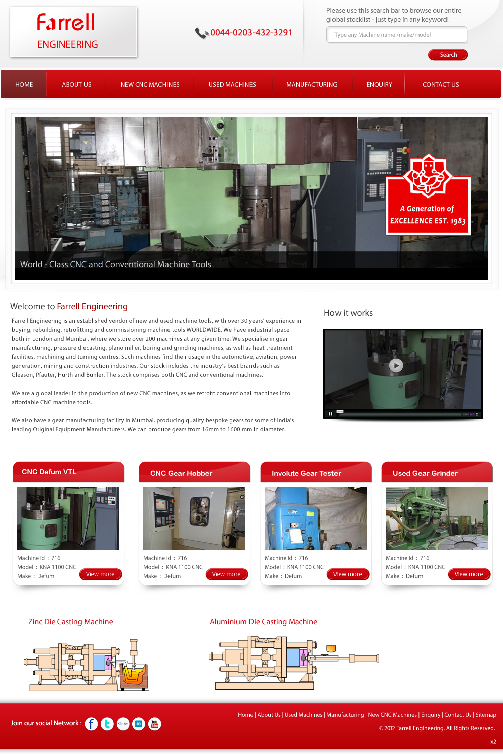 Web Design by pb for Farrell Engineering Ltd | Design #1042668