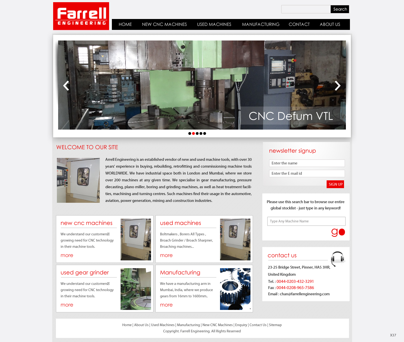 Web Design by pb for Farrell Engineering Ltd | Design #1043772