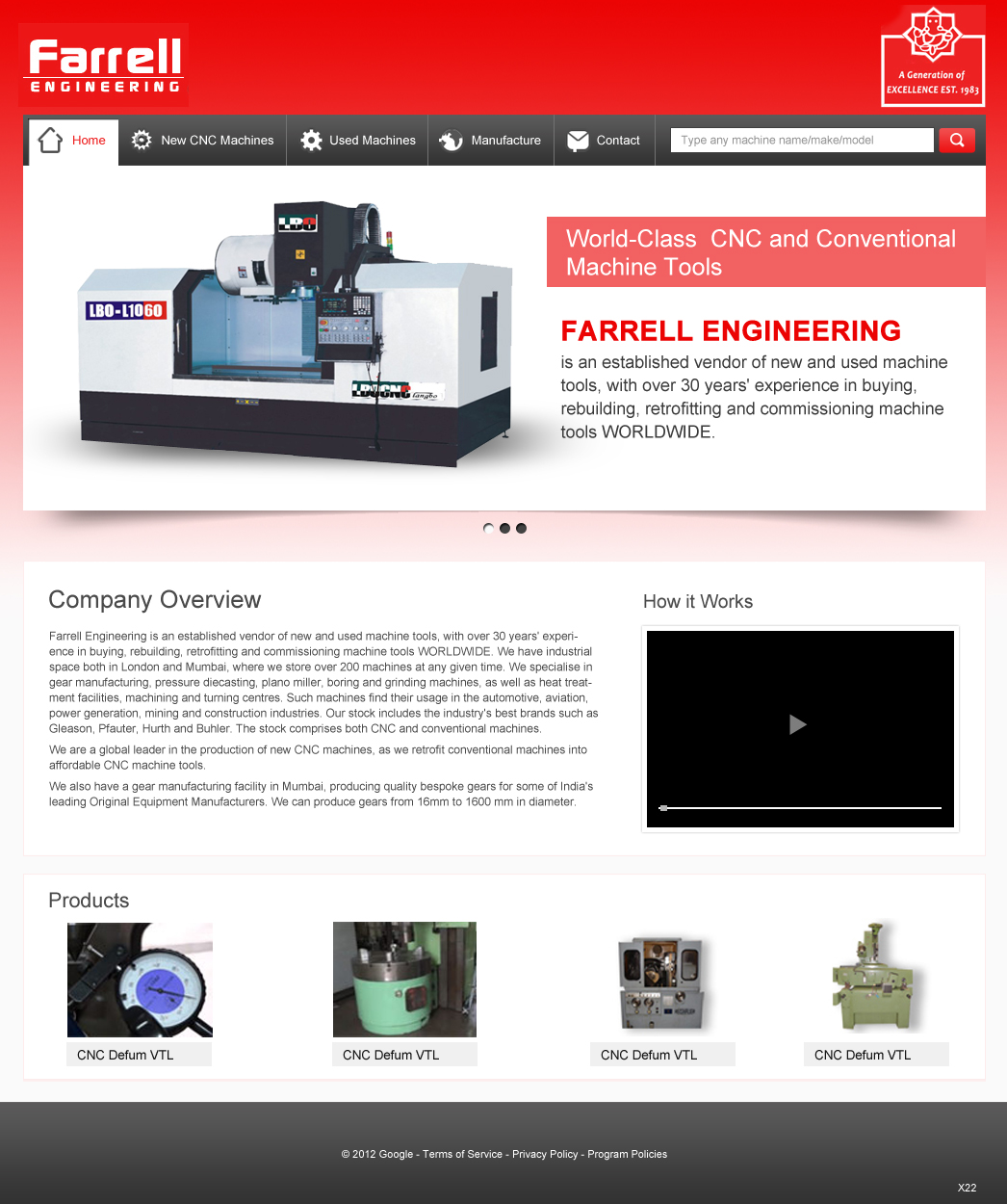 Web Design by pb for Farrell Engineering Ltd | Design #1056063