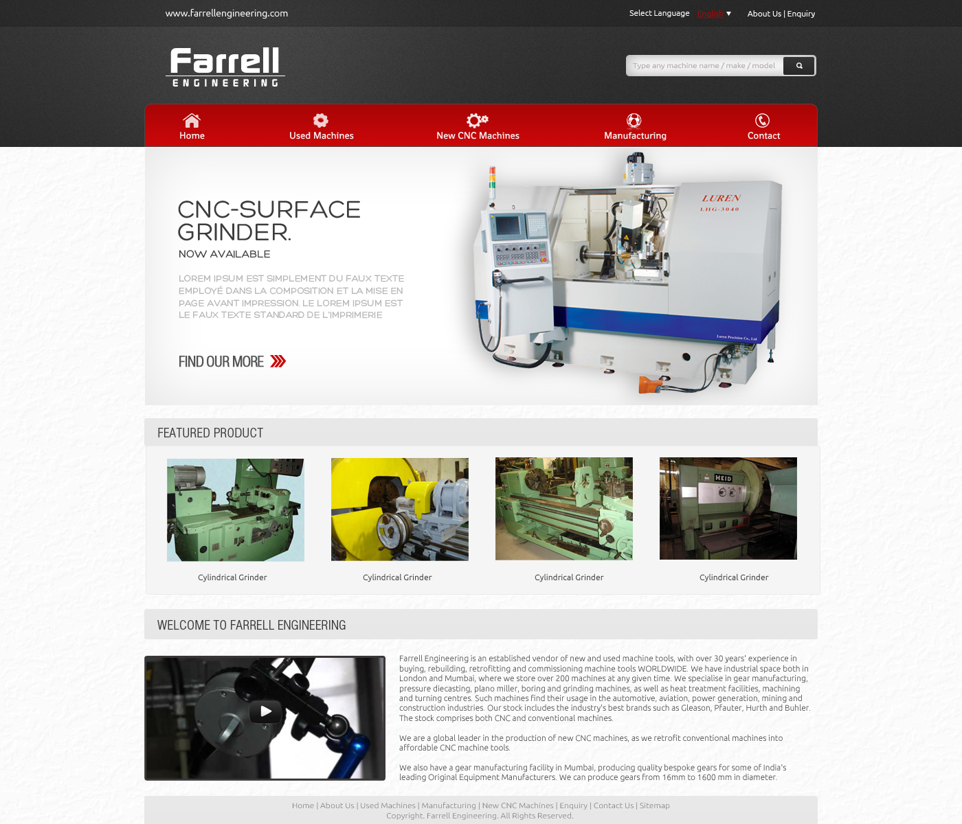 Web Design by OM for Farrell Engineering Ltd | Design #1042714