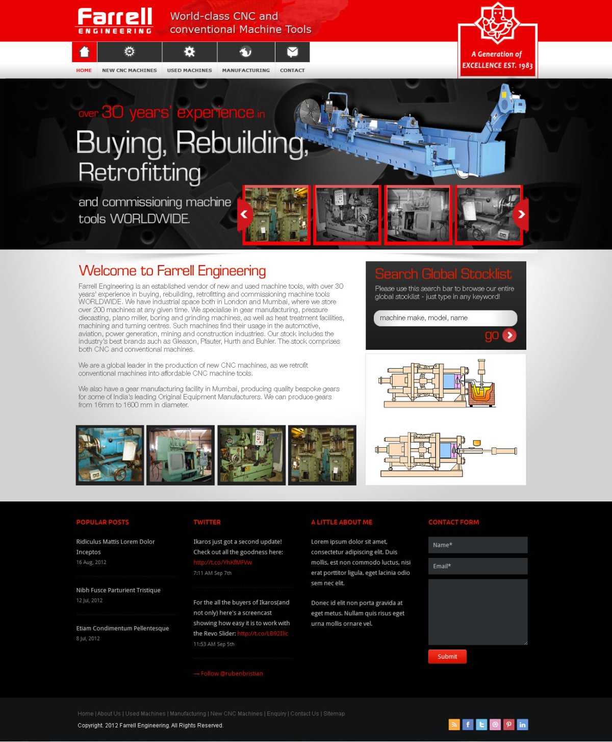 Web Design by TechWise for Farrell Engineering Ltd | Design #1050259