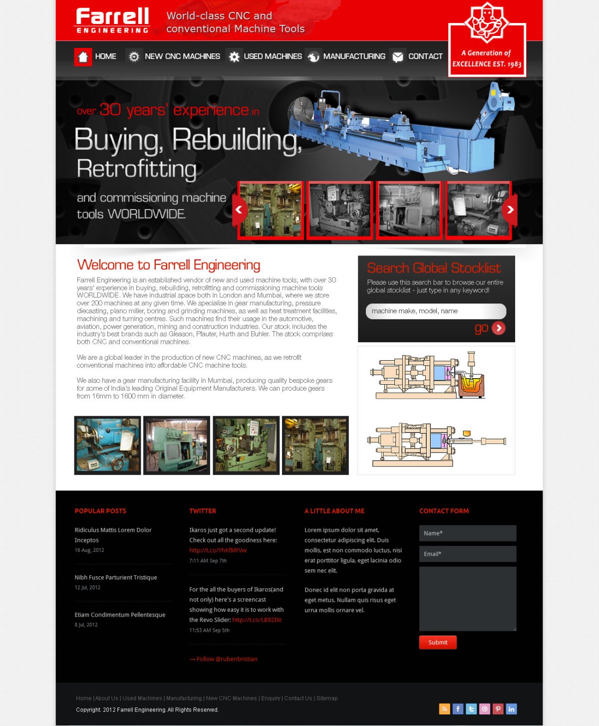 Web Design by TechWise for Farrell Engineering Ltd | Design #1050267