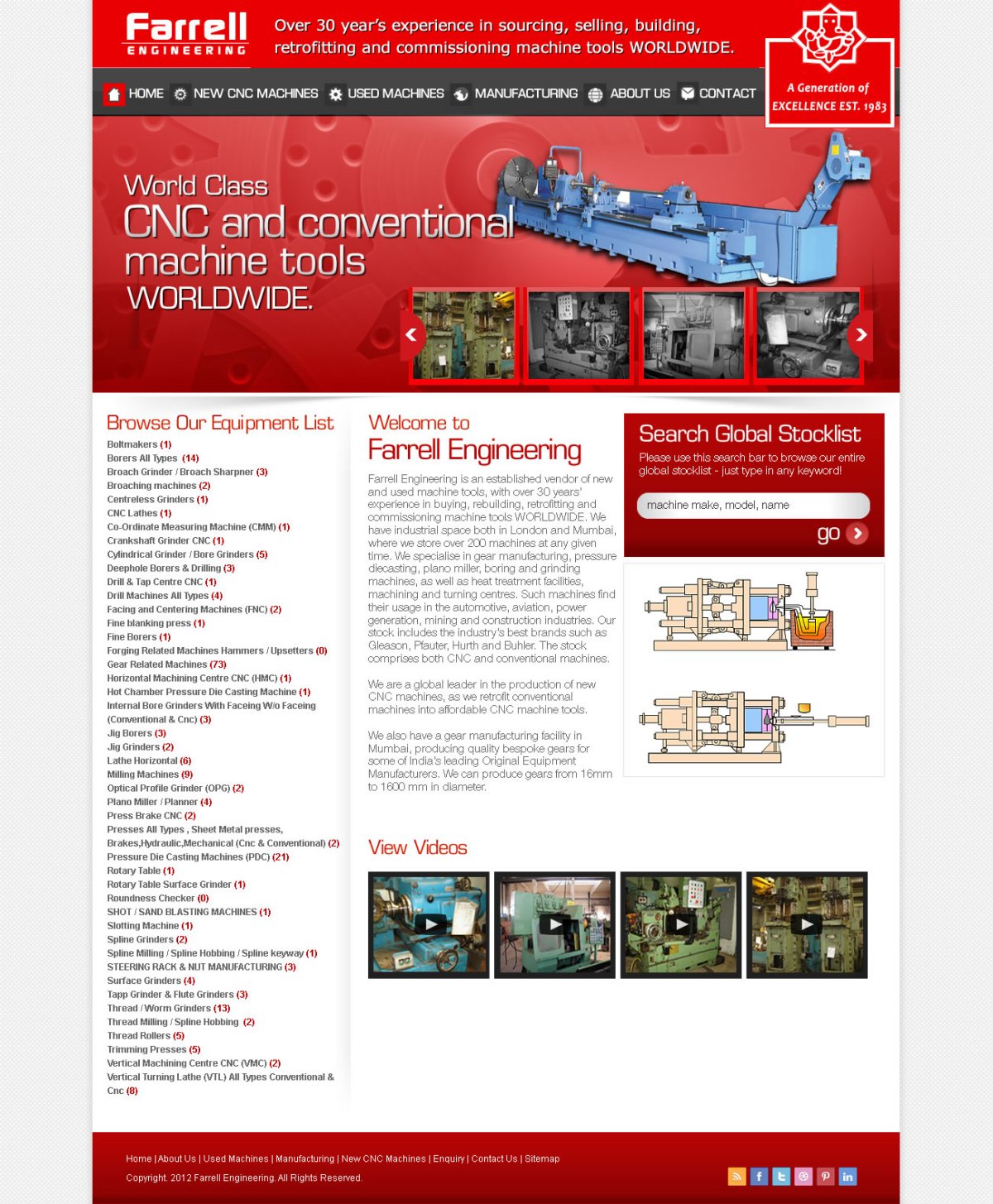 Web Design par TechWise pour Farrell Engineering Ltd | Design #1068081