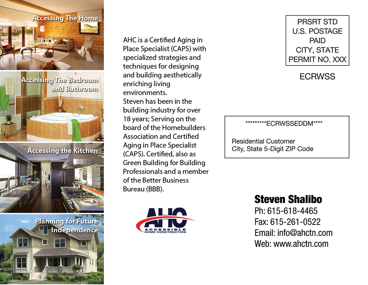 Postcard Design by VEGA-Designs for Accessible Home Construction | Design #3888355