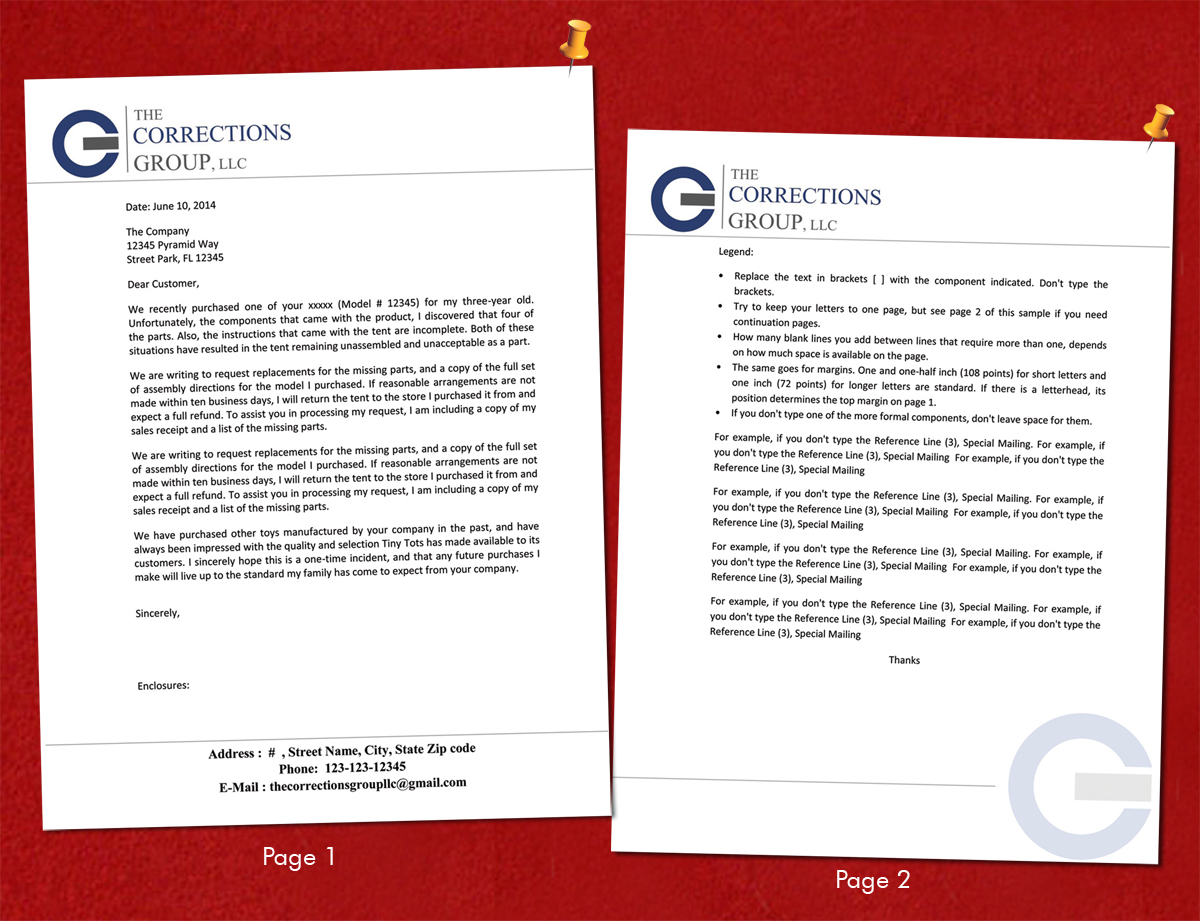 Letterhead Design by Shiny Design for The Corrections Group | Design #3903735
