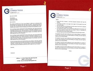Letterhead Design by Shiny Design for The Corrections Group | Design #3903735