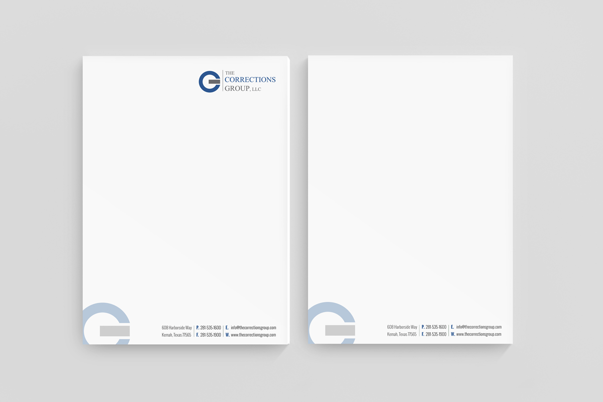 Letterhead Design by stoodio.id for The Corrections Group | Design #3920163