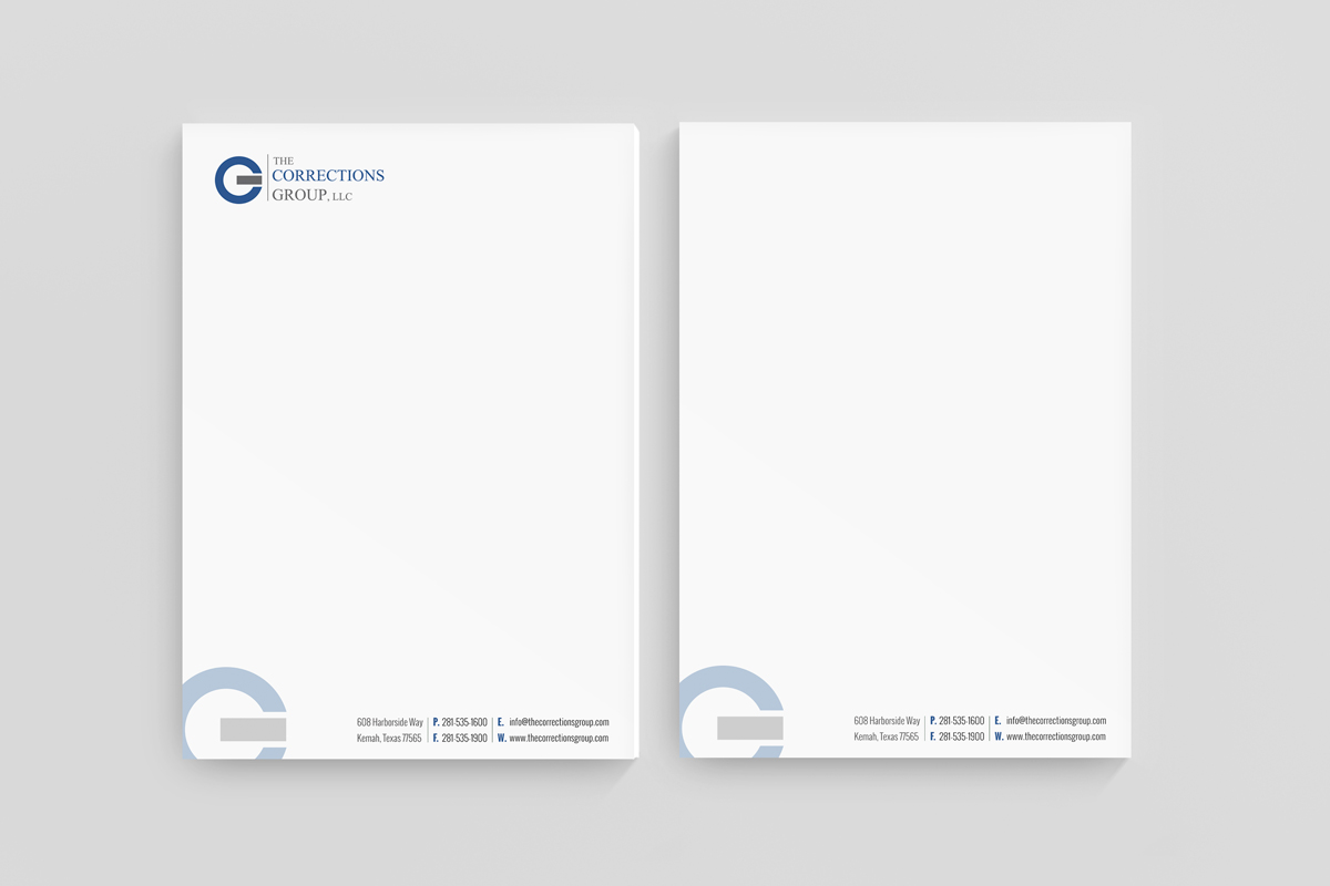 Letterhead Design by stoodio.id for The Corrections Group | Design #3920166