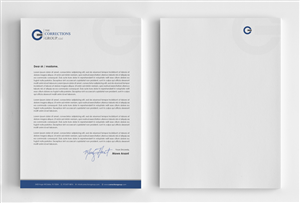 Letterhead Design by logodentity for The Corrections Group | Design: #3887837