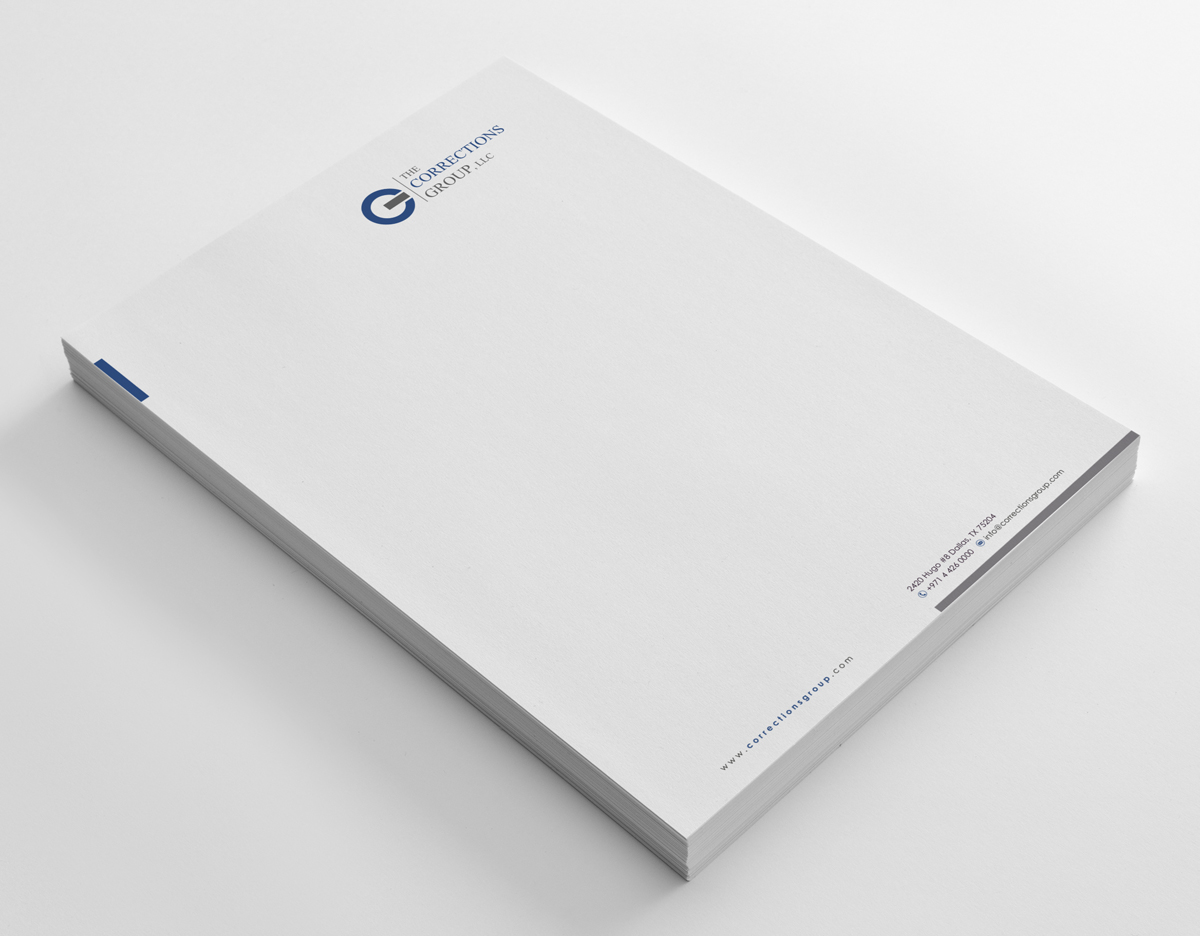 Letterhead Design by logodentity for The Corrections Group | Design #3887895