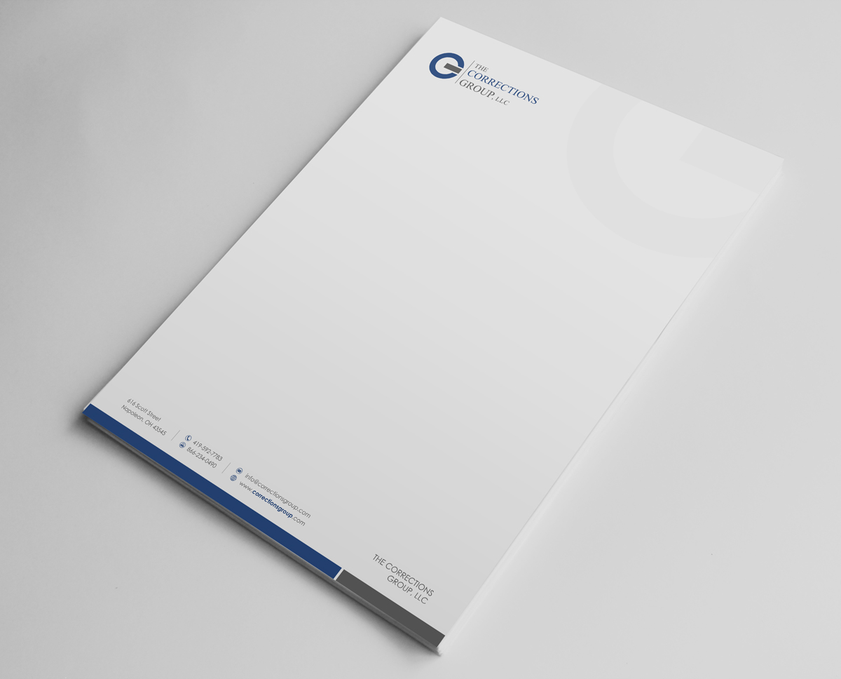 Letterhead Design by logodentity for The Corrections Group | Design #3888304
