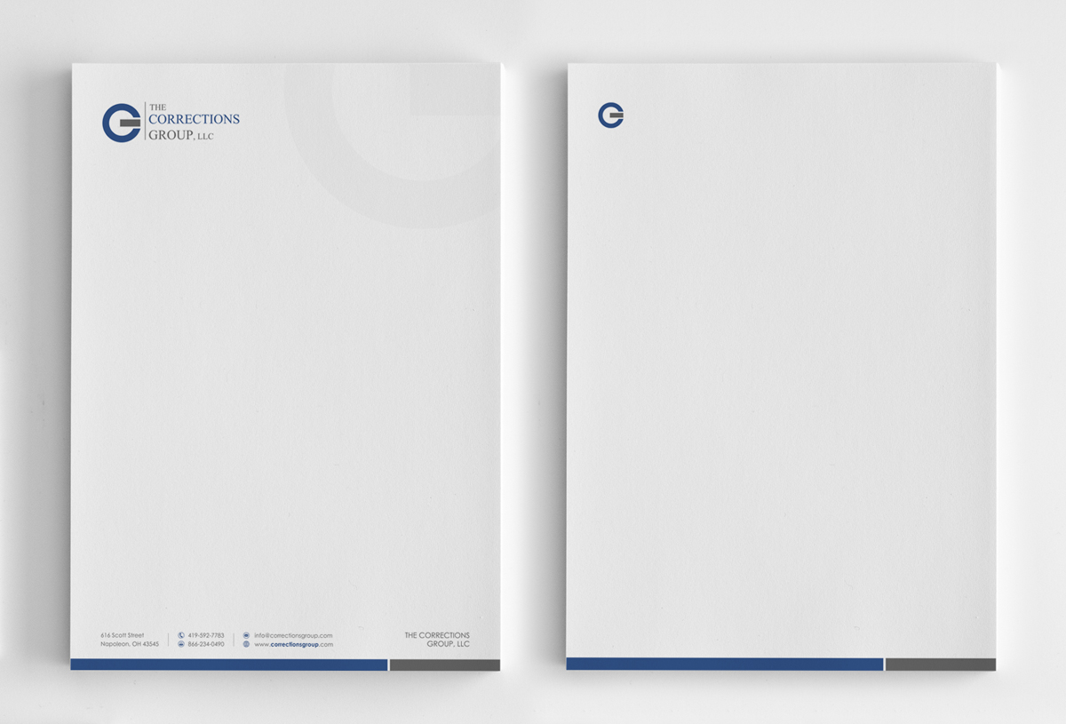 Letterhead Design by logodentity for The Corrections Group | Design #3888307
