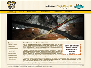 Web Design by Fen21 for Jack Russell Wildlife Control | Design: #1065191